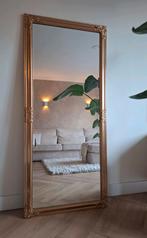 Grote Vintage antieklook spiegel goud, Nieuw, Ophalen of Verzenden, 150 tot 200 cm, Rechthoekig