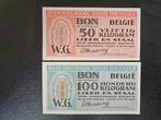 België IJzer en staalbonnen 1945 UNC Rijksbureau v. metalen, Postzegels en Munten, Ophalen of Verzenden, België, Los biljet