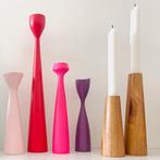 diverse vintage KANDELAREN Deens design teak Scandinavisch, Crème, Gebruikt, Ophalen of Verzenden, Hout