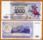 transnistrie 1000 ruble 1993 unc, Postzegels en Munten, Ophalen of Verzenden