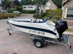 crescent 381 met Suzuki 30pk, Watersport en Boten, Ophalen, 3 tot 6 meter, Buitenboordmotor, Polyester