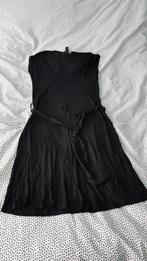 Zwart jurkje H&M met ceintuur mt 40, Maat 38/40 (M), H&M, Zwart, Ophalen of Verzenden