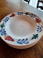 8 diepe borden boerenbont, Huis en Inrichting, Keuken | Servies, Ophalen, Zo goed als nieuw, Bord(en), Aardewerk