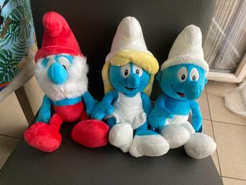 Smurfen knuffels ( set van 3 ) Nieuw met kaartje