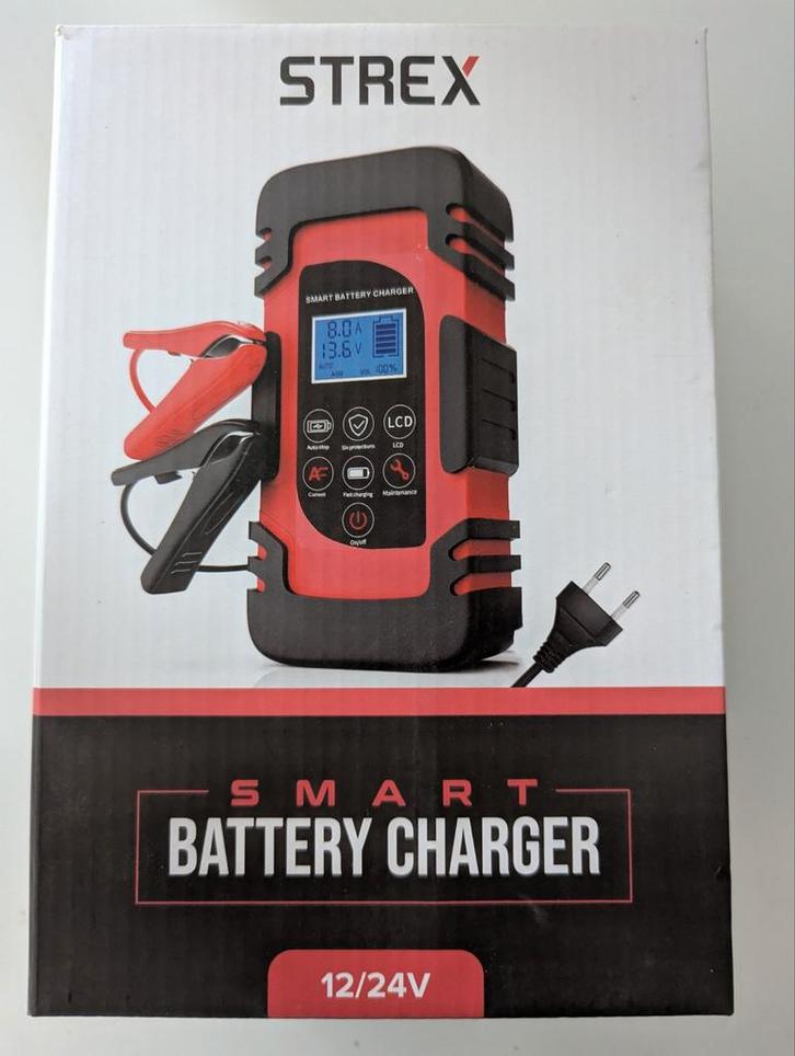 STREX Smart Acculader 12/24V - Nieuw in doos, Auto diversen, Jumpstarters, Nieuw, Ophalen of Verzenden