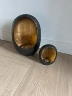 Egg windlichten, Zwart, Ophalen of Verzenden, Zo goed als nieuw, Metaal