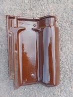 Dakpannen klein Romaans, bruin glazuur, Ophalen, Gebruikt, Minder dan 5 m², Dakpannen