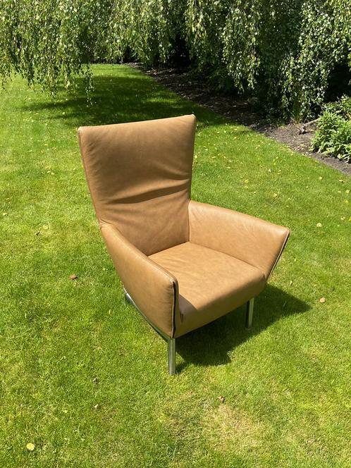 Foxxy label, Gerard van den Berg, Fauteuil., Huis en Inrichting, Fauteuils, Zo goed als nieuw, Leer, 75 tot 100 cm, Ophalen of Verzenden