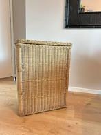 Mooie grote Vintage rieten mand met klep, Ophalen, Zo goed als nieuw, Rond, Riet