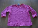 roze t-shirt / longsleeve met rode bies, maat 86, Verzenden, Zo goed als nieuw, Meisje, Shirtje of Longsleeve