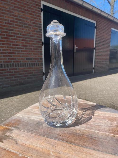 Elegant kristallen karaf – lange hals & origineel geslepen p, Antiek en Kunst, Antiek | Glas en Kristal, Ophalen