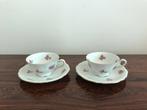 Bavaria Marie Luise  mokka kopjes  / schoteltjes roze roos, Antiek en Kunst, Ophalen of Verzenden