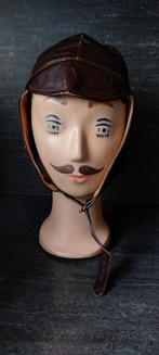 Lederen motomuts pilotenmuts oldtimer maat 55 motorhelm, Ophalen of Verzenden, Tweedehands, Overige typen, Overige merken