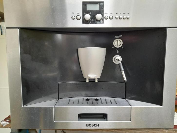 koffiemachine inbouw BOSCH TKN68E750 met zwart front, Witgoed en Apparatuur, Koffiezetapparaten, Zo goed als nieuw, Gemalen koffie