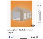 prachtige partytent als nieuw 2 maal opgezet ( 3 dagen ), Ophalen, Partytent, 2 meter of meer, Zo goed als nieuw