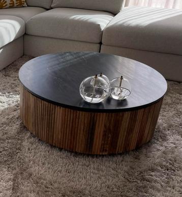 Salontafel rond model spectre travertine blad beschikbaar voor biedingen