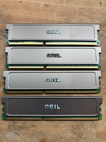2GB PC3-12800 geheugen (merk: Geil) 4 stuks beschikbaar voor biedingen