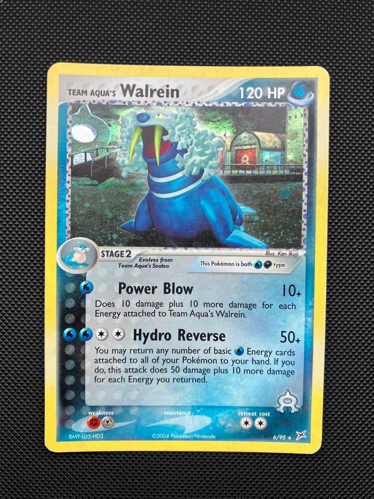 Team Aqua’s Walrein 6/95 EX Team Magma vs Team Aqua Pokémon, Ophalen of Verzenden, Zo goed als nieuw