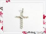 15716-1 Schitterende 18kt Witgouden Diamanten Kruis Hanger, Sieraden, Tassen en Uiterlijk, Kettinghangers, Ophalen of Verzenden