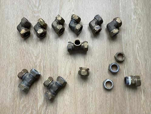 Knelfittingen 22 mm, Doe-het-zelf en Verbouw, Buizen en Afvoer, Gebruikt, Overige typen, Overige materialen, Minder dan 2 meter