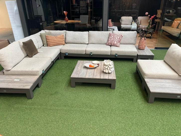 Loungeset Sticks and More, Tuin en Terras, Tuinsets en Loungesets, Nieuw, Aluminium, 7 zitplaatsen, Bank, Bijzettafel, Stoel, Ophalen of Verzenden