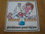 sticker giroblauw past bij jou strip bloeddonor, Verzamelen, Ophalen, Zo goed als nieuw