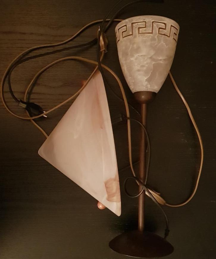 Staand lampje en wandlampje, klein, warm, klassiek, Huis en Inrichting, Lampen | Tafellampen, Zo goed als nieuw, Minder dan 50 cm