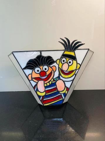 Vintage TIFFANY Bert & Ernie Glazen Lamp beschikbaar voor biedingen