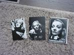 3x MARLENE DIETRICH KAART GROOT 17X12CM per stuk, Verzamelen, Ophalen, Gebruikt, Film, Foto of Kaart