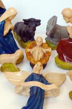 Antieke gipsen kerstgroep 1920, brocante kerststal optioneel, Diversen, Kerst, Ophalen, Gebruikt