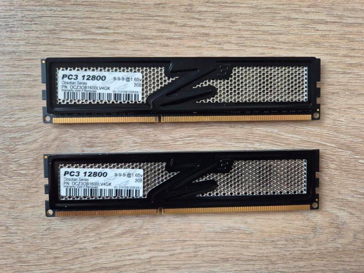 OCZ DDR3 RAM 1600 MHz 2x2GB, Computers en Software, RAM geheugen, Zo goed als nieuw, Desktop, DDR3, Ophalen of Verzenden
