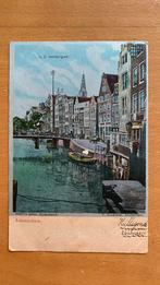Ansichtkaart “zijdenkaart” amsterdam voorburgwal, Ophalen of Verzenden, Voor 1920, Noord-Holland