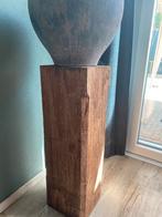 Meerpaal 90 cm houten sokkel, Huis en Inrichting, Verzenden, Zo goed als nieuw