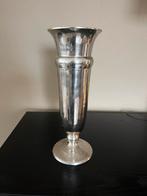 Zilverkleurige Vaas - 38 cm, Overige materialen, Overige kleuren, Ophalen of Verzenden, Zo goed als nieuw