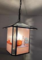 Mooi glas in Lood hanglampje, oude afbeeldingen Den Bosch, Huis en Inrichting, Lampen | Hanglampen, Minder dan 50 cm, Vintage