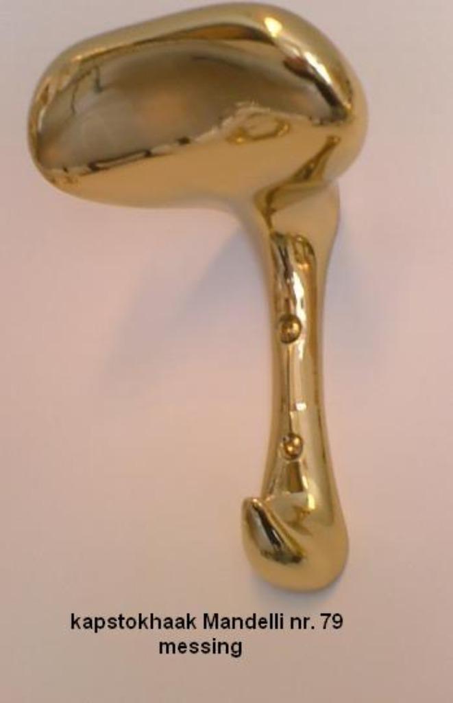 messing kapstokhaak wandhaak Mandelli, Huis en Inrichting, Woonaccessoires | Kapstokken, Nieuw, Wandhaken, Minder dan 100 cm, Overige materialen