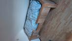 Kinder bed van stijgerhout, Ophalen, 70 tot 85 cm, Zo goed als nieuw, Matras