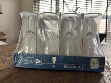 12x NIEUWE Luminarc Champagne Ballon Glazen 14,5cl beschikbaar voor biedingen