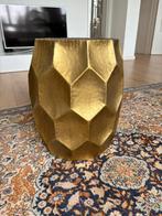 Gouden Bijzettafel / Plantentafel, Huis en Inrichting, Minder dan 45 cm, Minder dan 55 cm, Metaal of Aluminium, Ophalen of Verzenden