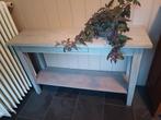 Mooie eikenhouten side table grijs, Ophalen, Gebruikt, 100 tot 150 cm, Eikenhout