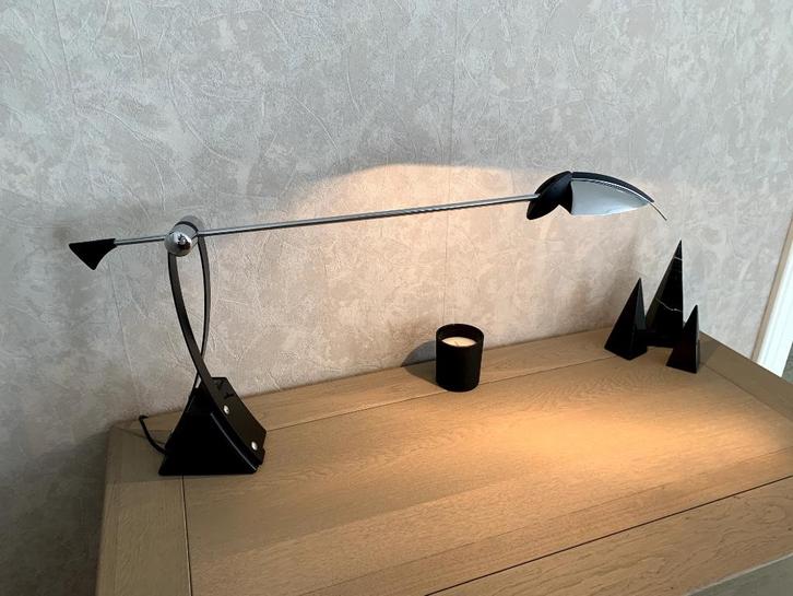 Brilliant tafellamp - zwart/zilver, Huis en Inrichting, Lampen | Tafellampen, Zo goed als nieuw, Minder dan 50 cm, Kunststof, Metaal