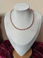 Parel zoetwater robijn facet geluk beschermt liefde harmonie, Sieraden, Tassen en Uiterlijk, Kettingen, Ophalen of Verzenden, Nieuw