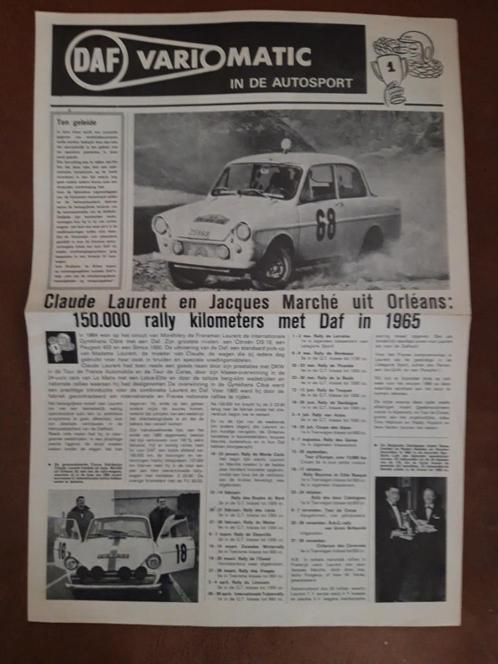 Daf – krant rally successen 1965, Boeken, Auto's | Folders en Tijdschriften, Zo goed als nieuw, Overige merken, Ophalen of Verzenden