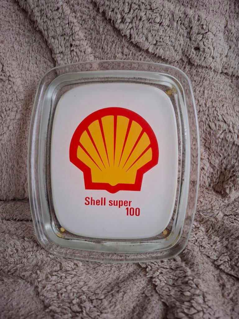 Shell super 100 glazen muntenbakje vintage, Verzamelen, Ophalen of Verzenden