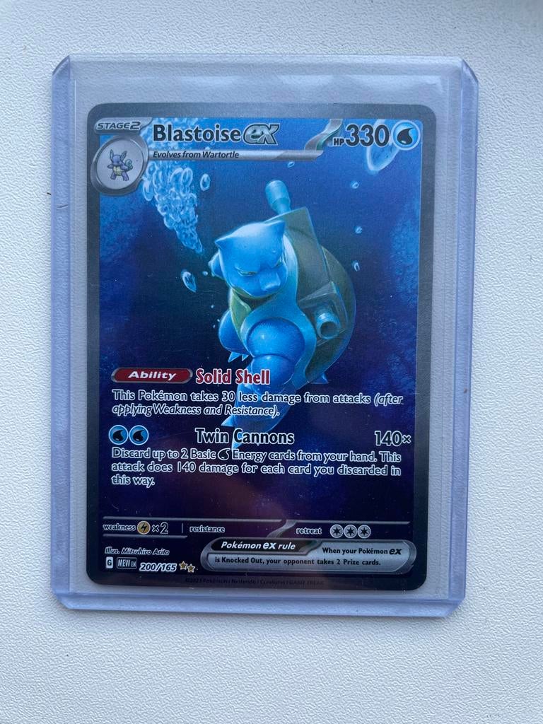 Blastoise ex, Hobby en Vrije tijd, Verzamelkaartspellen | Pokémon, Ophalen of Verzenden, Zo goed als nieuw, Losse kaart, Foil