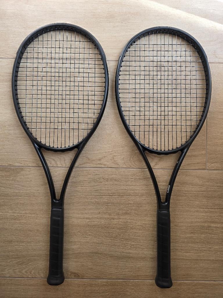 Wilson Blade 98 Noir Black L2 (2 rackets same spec) and bag, L2, Ophalen of Verzenden, Zo goed als nieuw, Wilson