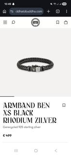 Buddha to Buddha Ben XS Armband Zwart Rhodium Zilver, Verzenden, Nieuw, Zwart, Zilver