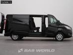 Ford Transit Custom 130PK Limited L2 Dubbel Cabine Automaat, Auto's, Stof, Euro 6, 4 cilinders, Zwart