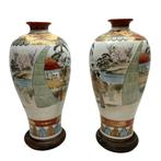 2 Porseleinen Kutani vazen, Ophalen of Verzenden