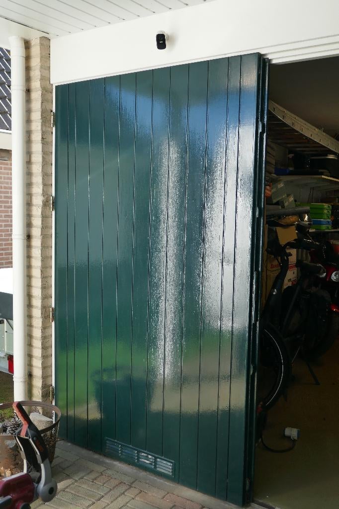 hardhouten garagedeuren, Ophalen, Garagedeur, Zo goed als nieuw, Hout